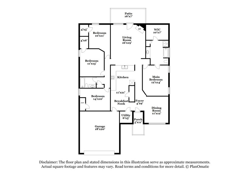2,145/Mo, 3720 Allison Dr Denton, TX 76207 Floorplan View