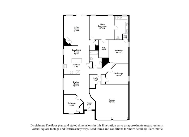 2,165/Mo, 3316 Bentgate Ct Denton, TX 76210 Floorplan View
