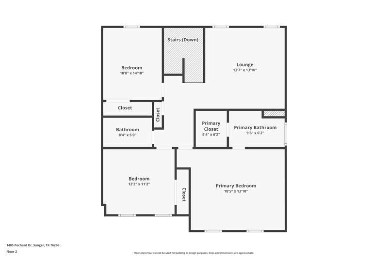 1,985/Mo, 1405 Pochard Dr Sanger, TX 76266 Floor Plan View 2