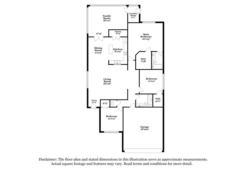 2,245/Mo, 3413 Chapel Pointe Trl Fort Worth, TX 76116 Floor Plan View