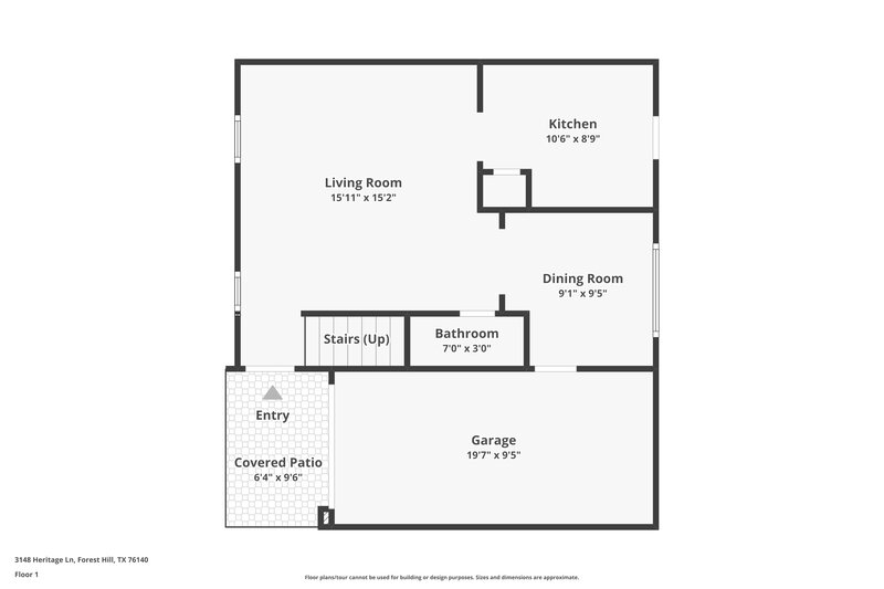 1,690/Mo, 3148 Heritage Ln Forest Hill, TX 76140 Floor Plan View