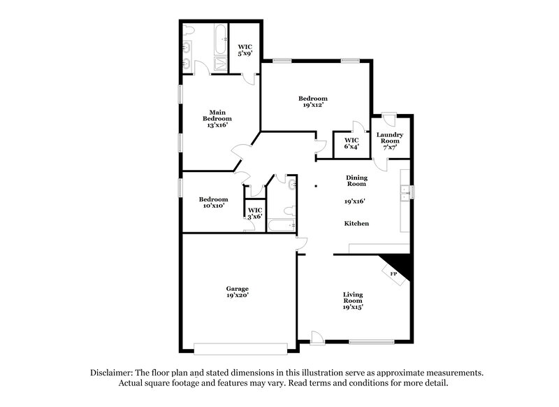 2,005/Mo, 10224 Dawson Trl Fort Worth, TX 76108 Floor Plan View
