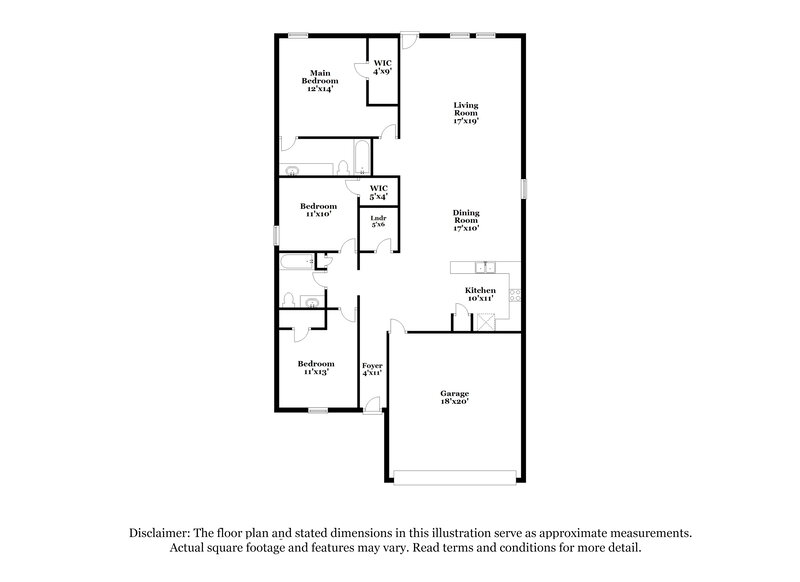 1,950/Mo, 311 Deerbrook Street Princeton, TX 75407 Floor Plan View