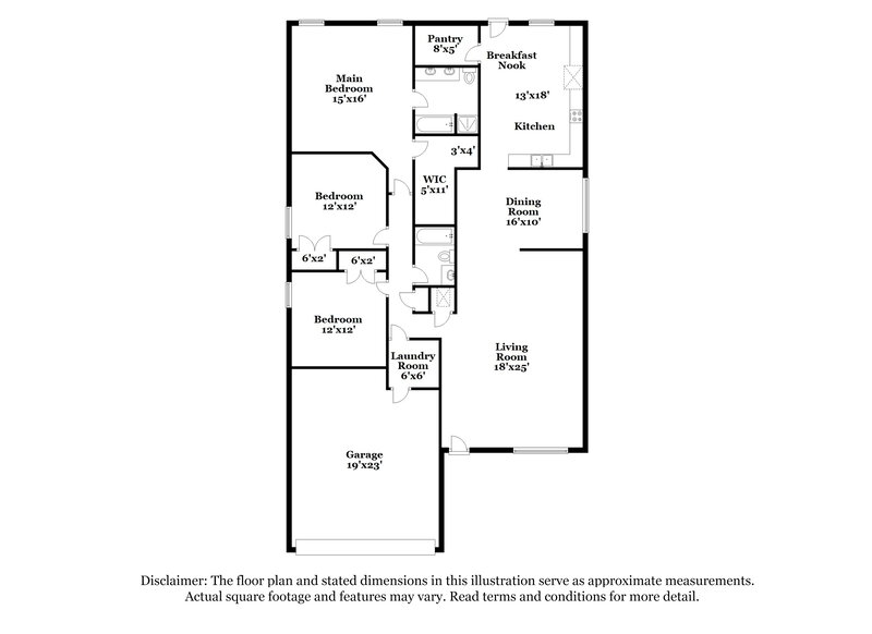 2,065/Mo, 900 Windflower Dr Fate, TX 75087 Floor Plan View