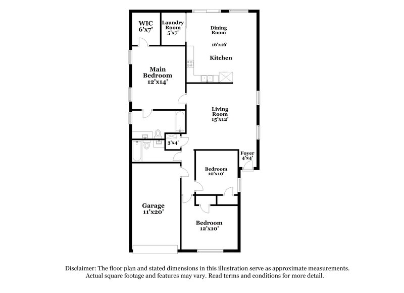 1,775/Mo, 1725 Vineridge Ln Burleson, TX 76028 Floor Plan View