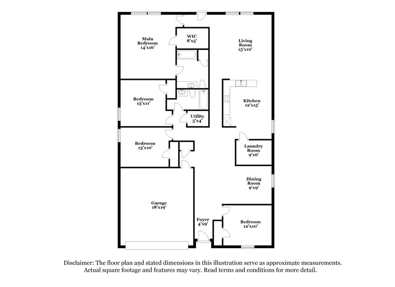 2,240/Mo, 522 Lincoln Ave Lavon, TX 75166 Floorplan View