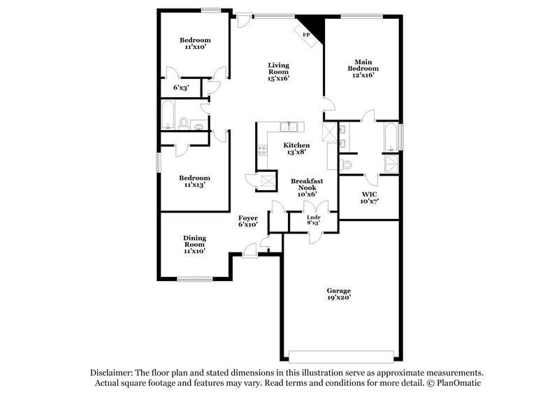 1,810/Mo, 841 Beaver Creek Dr Burleson, TX 76028 Floor Plan View