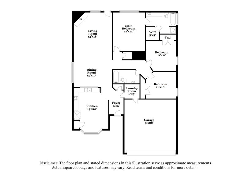 2,095/Mo, 2421 Buffalo Run Burleson, TX 76028 Floor Plan View