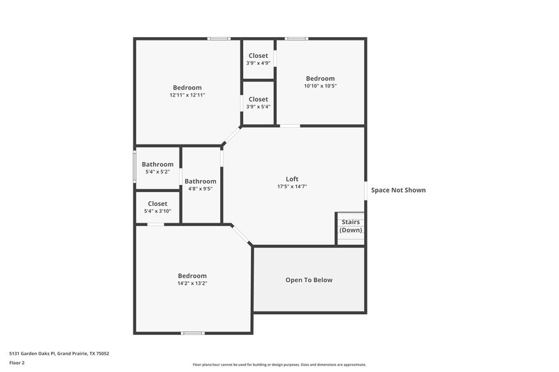 2,700/Mo, 5131 Garden Oaks Pl Grand Prairie, TX 75052 Floor Plan View 2