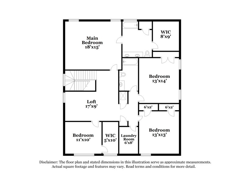 2,890/Mo, 7956 Meadow Spring Ln Fort Worth, TX 76120 Floor Plan View 2