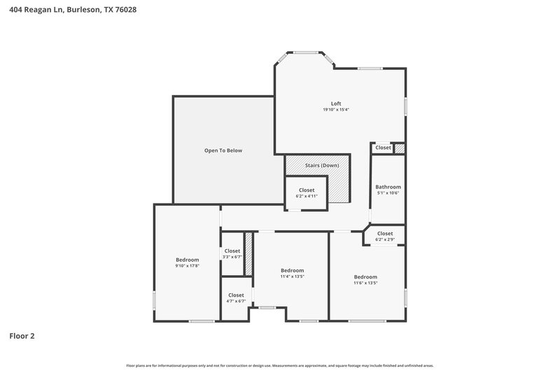 2,675/Mo, 404 Reagan Ln Burleson, TX 76028 Floor Plan View 2