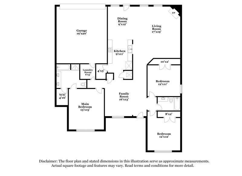 2,070/Mo, 1244 Candler Dr Lancaster, TX 75134 Floor Plan View