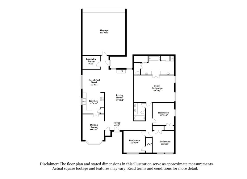 2,250/Mo, 2229 Austin Dr Mesquite, TX 75181 Floor Plan View