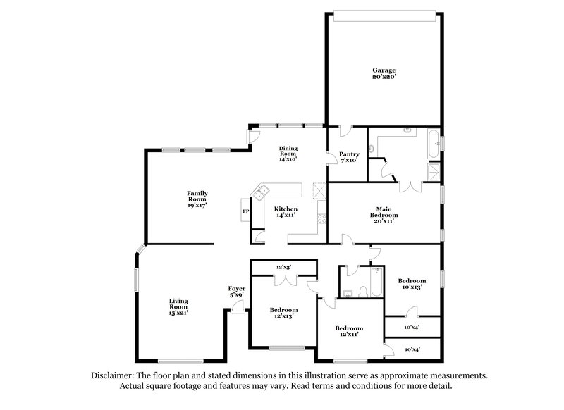 2,675/Mo, 7413 Harbor Dr Rowlett, TX 75088 Floor Plan View