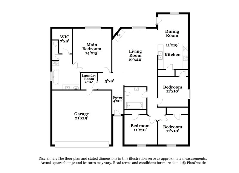 2,180/Mo, 8509 Saffron Dr Fort Worth, TX 76123 Floor Plan View