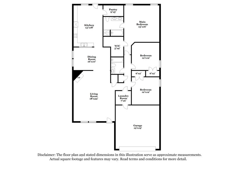 1,960/Mo, 648 Granite Ridge Dr Fort Worth, TX 76179 Floorplan View