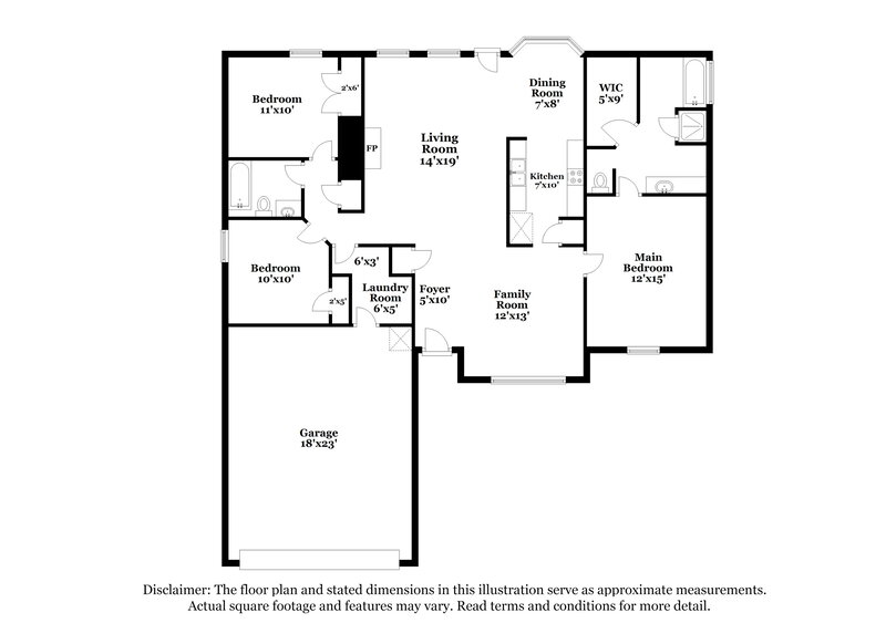 2,170/Mo, 433 Hanover St Burleson, TX 76028 Floor Plan View