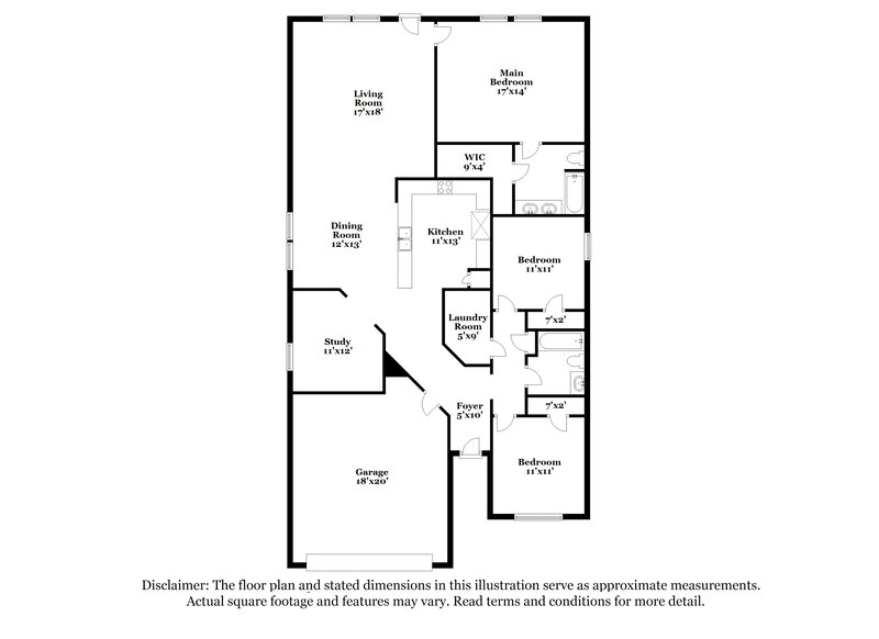 2,110/Mo, 4700 Rhone Dr Argyle, TX 76226 Floor Plan View