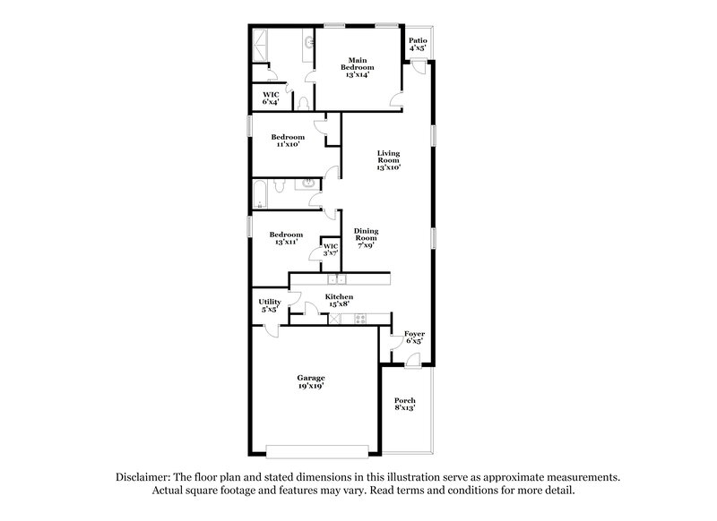 2,085/Mo, 1220 Princeton Hts Princeton, TX 75407 Floor Plan View