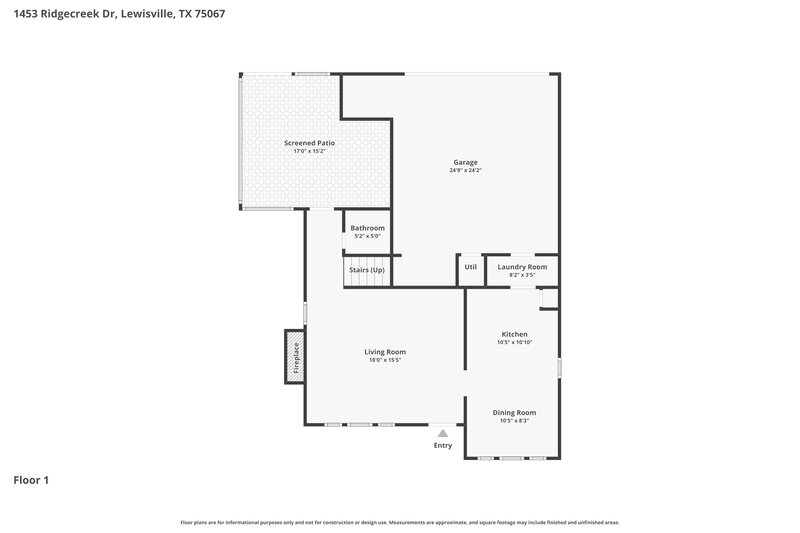 2,370/Mo, 1453 Ridgecreek Dr Lewisville, TX 75067 Floor Plan View