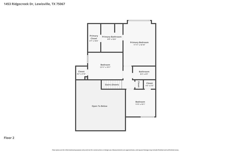 2,370/Mo, 1453 Ridgecreek Dr Lewisville, TX 75067 Floor Plan View 2