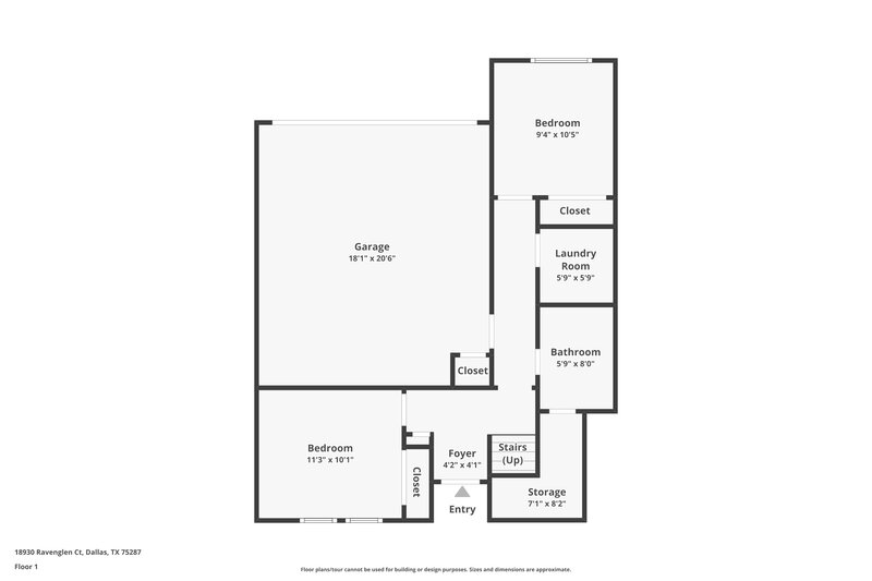 2,050/Mo, 18930 Ravenglen Ct Dallas, TX 75287 Floor Plan View