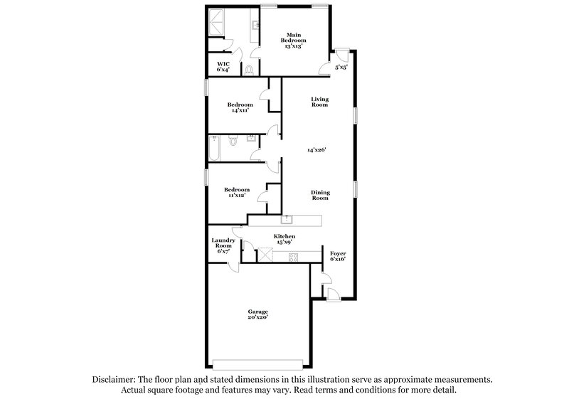 1,945/Mo, 1106 Princeton Hts Princeton, TX 75407 Floor Plan View