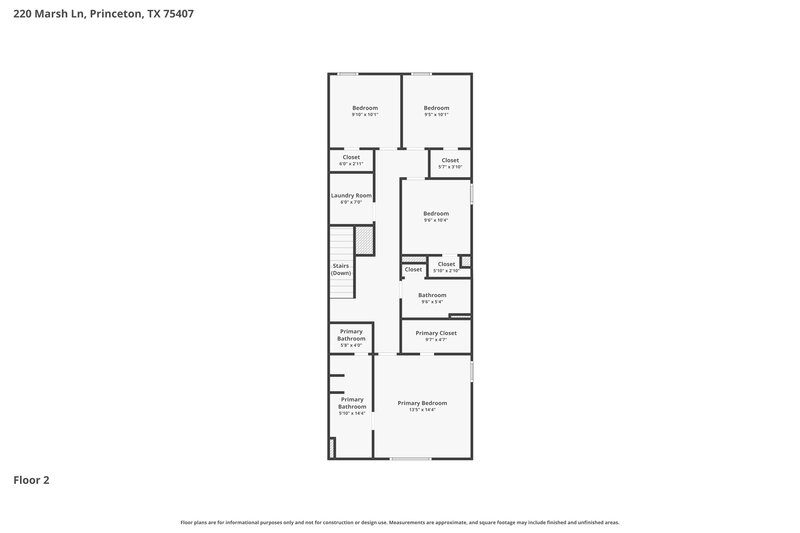 1,735/Mo, 220 Marsh Ln Princeton, TX 75407 Floorplan View 2
