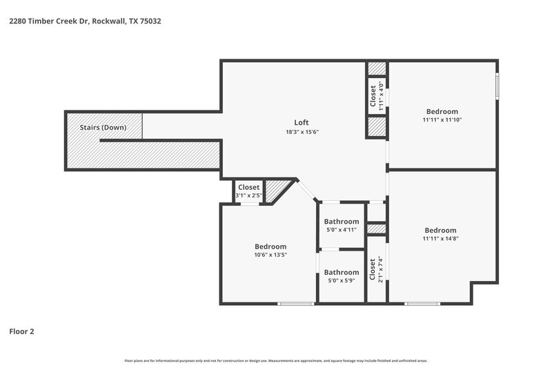 2,350/Mo, 2280 Timber Creek Dr Rockwall, TX 75032 Floor Plan View 2