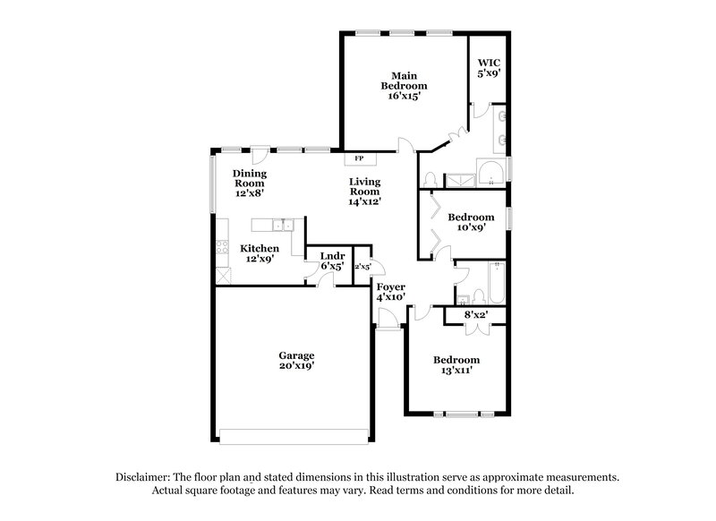 2,070/Mo, 5025 Indian Valley Dr Fort Worth, TX 76123 Floor Plan View