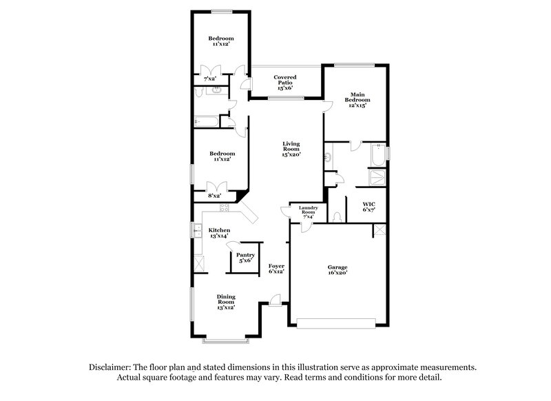 2,275/Mo, 924 Princewood Dr Denton, TX 76207 Floor Plan View