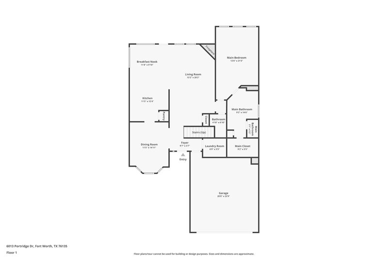 2,295/Mo, 6013 Portridge Dr Fort Worth, TX 76135 Floor Plan View
