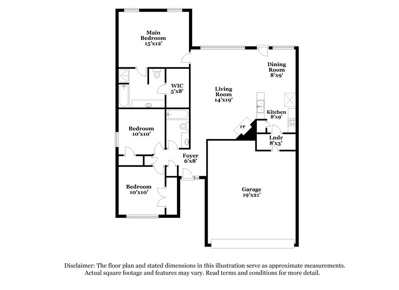 2,015/Mo, 2524 Ensenada Ln Fort Worth, TX 76108 Floorplan View