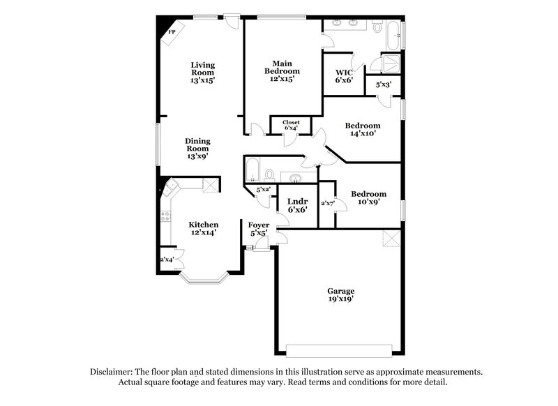 1,770/Mo, 1000 Sandalwood Dr Fort Worth, TX 76140 Floor Plan View
