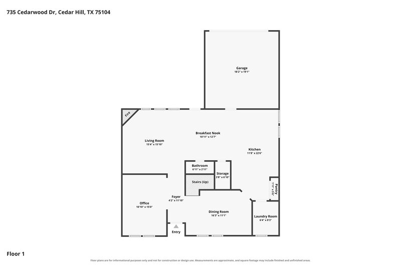 2,480/Mo, 735 Cedarwood Dr Cedar Hill, TX 75104 Floor Plan View