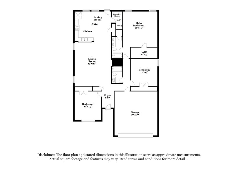 2,185/Mo, 5308 Emmeryville Ln Fort Worth, TX 76244 Floor Plan View