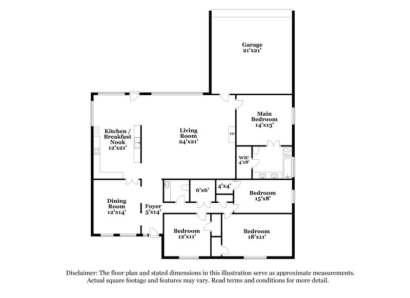 2,375/Mo, 213 Morningstar Ln Red Oak, TX 75154 Floorplan View