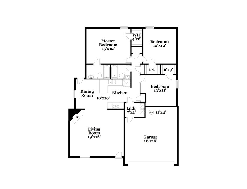 2,250/Mo, 1906 Winter Pass Trl Arlington, TX 76002 Floor Plan View