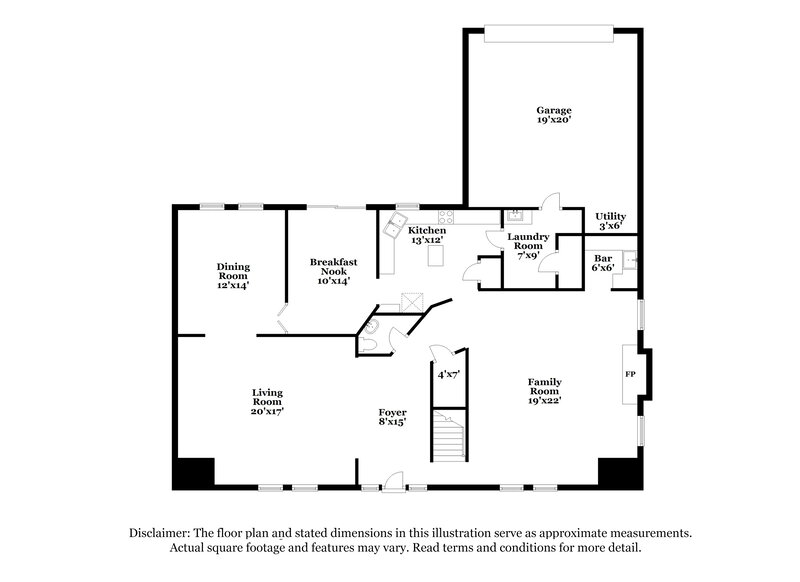 2,445/Mo, 7418 Euclid Dr Rowlett, TX 75089 Floor Plan View
