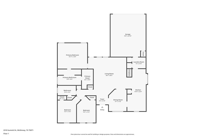 1,930/Mo, 2310 Summit Dr McKinney, TX 75071 Floor Plan View