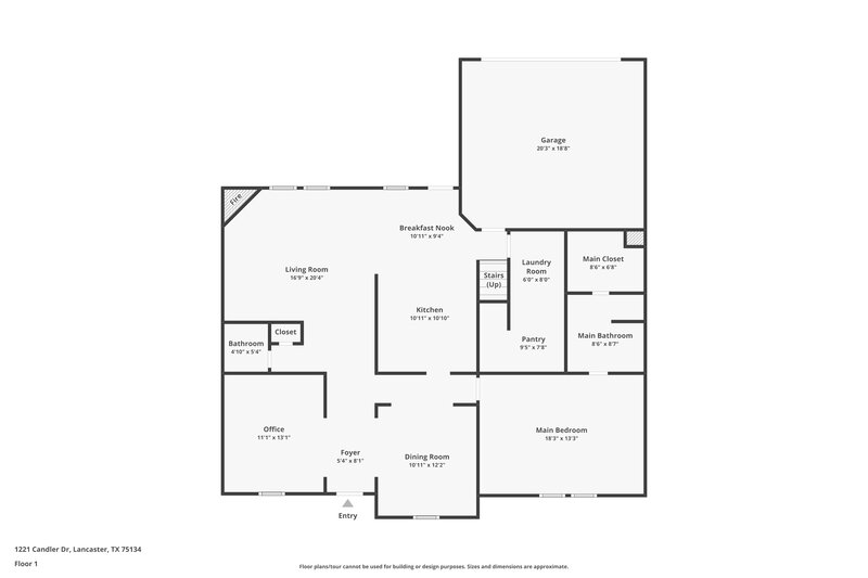2,820/Mo, 1221 Candler Dr Lancaster, TX 75134 Floor Plan View