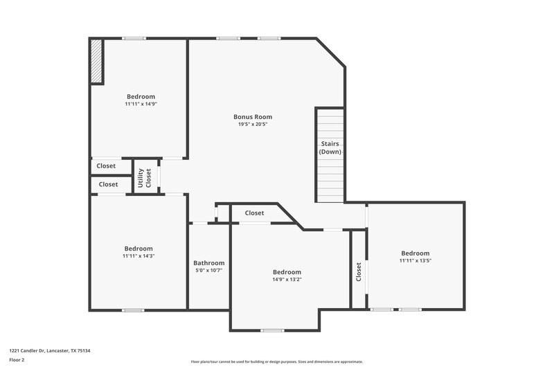 2,820/Mo, 1221 Candler Dr Lancaster, TX 75134 Floor Plan View 2