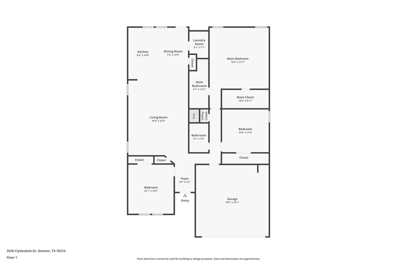 2,180/Mo, 3520 Clydesdale Dr Denton, TX 76210 Floor Plan View