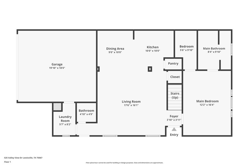 2,180/Mo, 525 Valley View Dr Lewisville, TX 75067 Floor Plan View