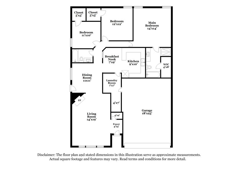 1,750/Mo, 2401 Westheimer Rd Denton, TX 76210 Floor Plan View
