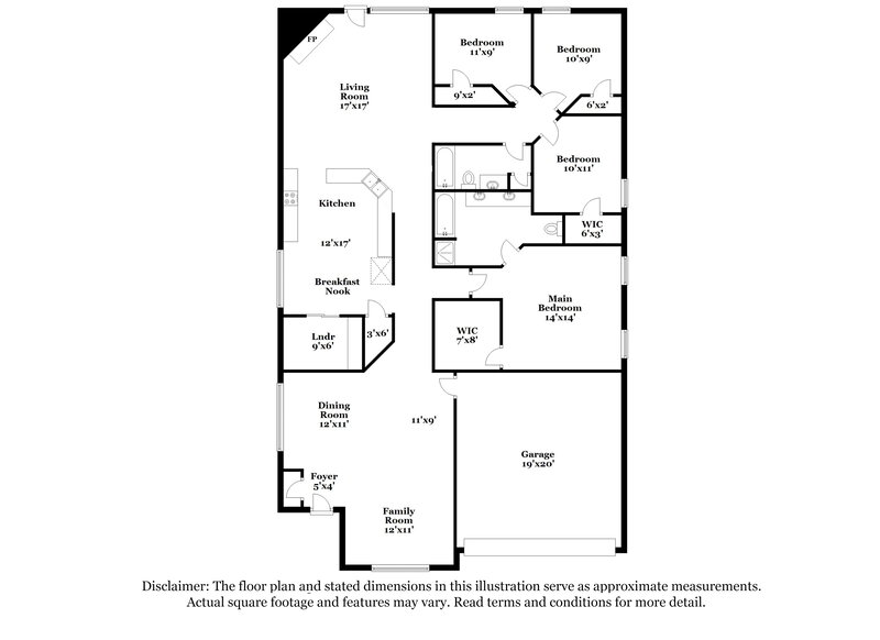 3,180/Mo, 10809 Briaroaks Dr Fort Worth, TX 76140 Floor Plan View