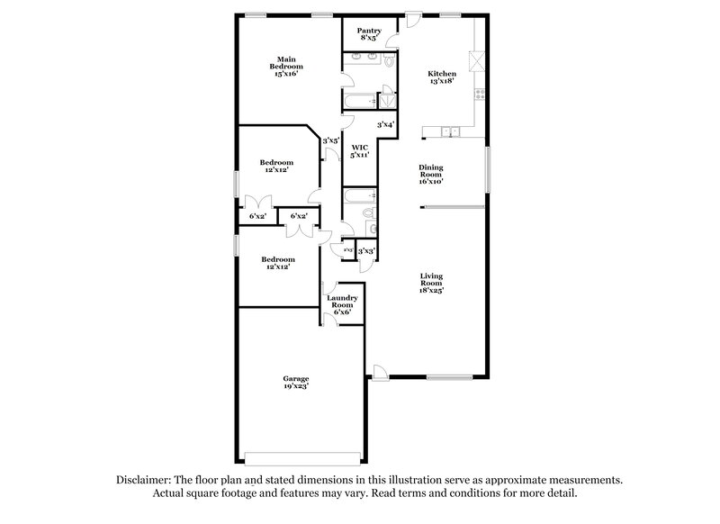 2,605/Mo, 8429 Cotton Valley Ln Arlington, TX 76002 Floor Plan View