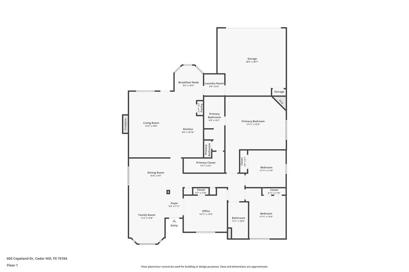 2,705/Mo, 602 Copeland Dr Cedar Hill, TX 75104 Floor Plan View
