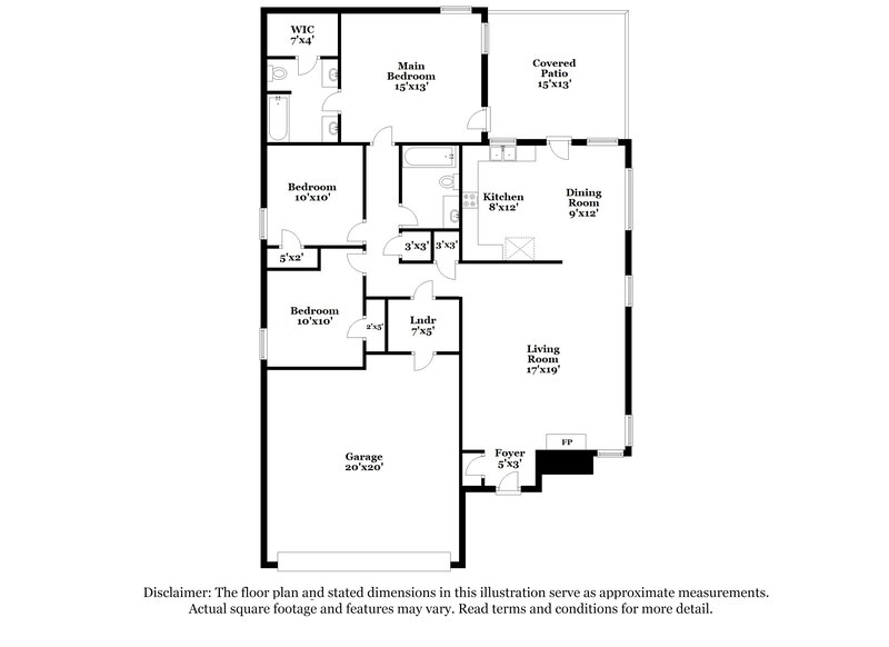 1,790/Mo, 617 Dayton Rd Mansfield, TX 76063 Floor Plan View