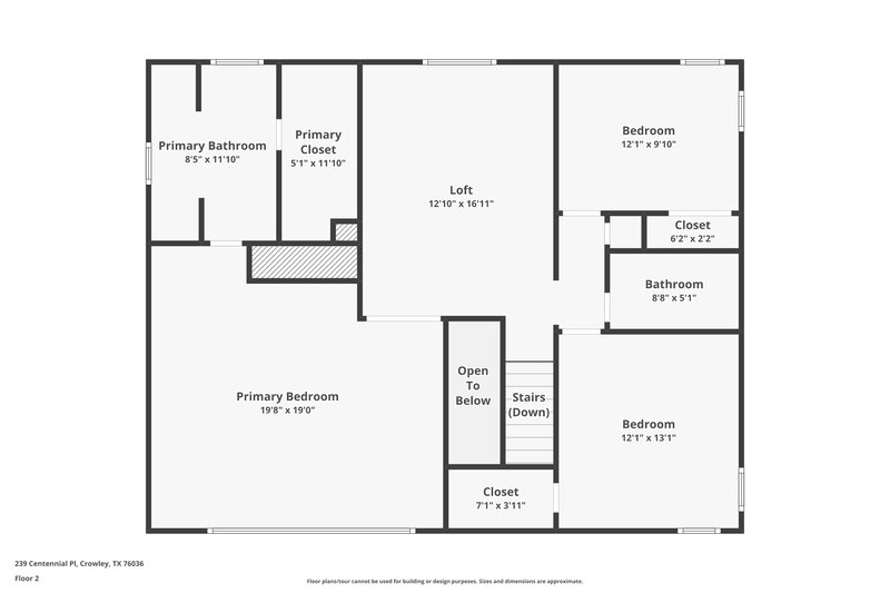 2,330/Mo, 239 Centennial Pl Crowley, TX 76036 Floor Plan View